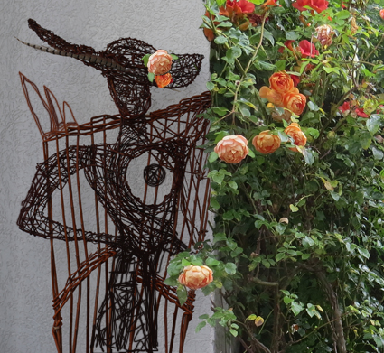 Rosenfrau mit Rosen